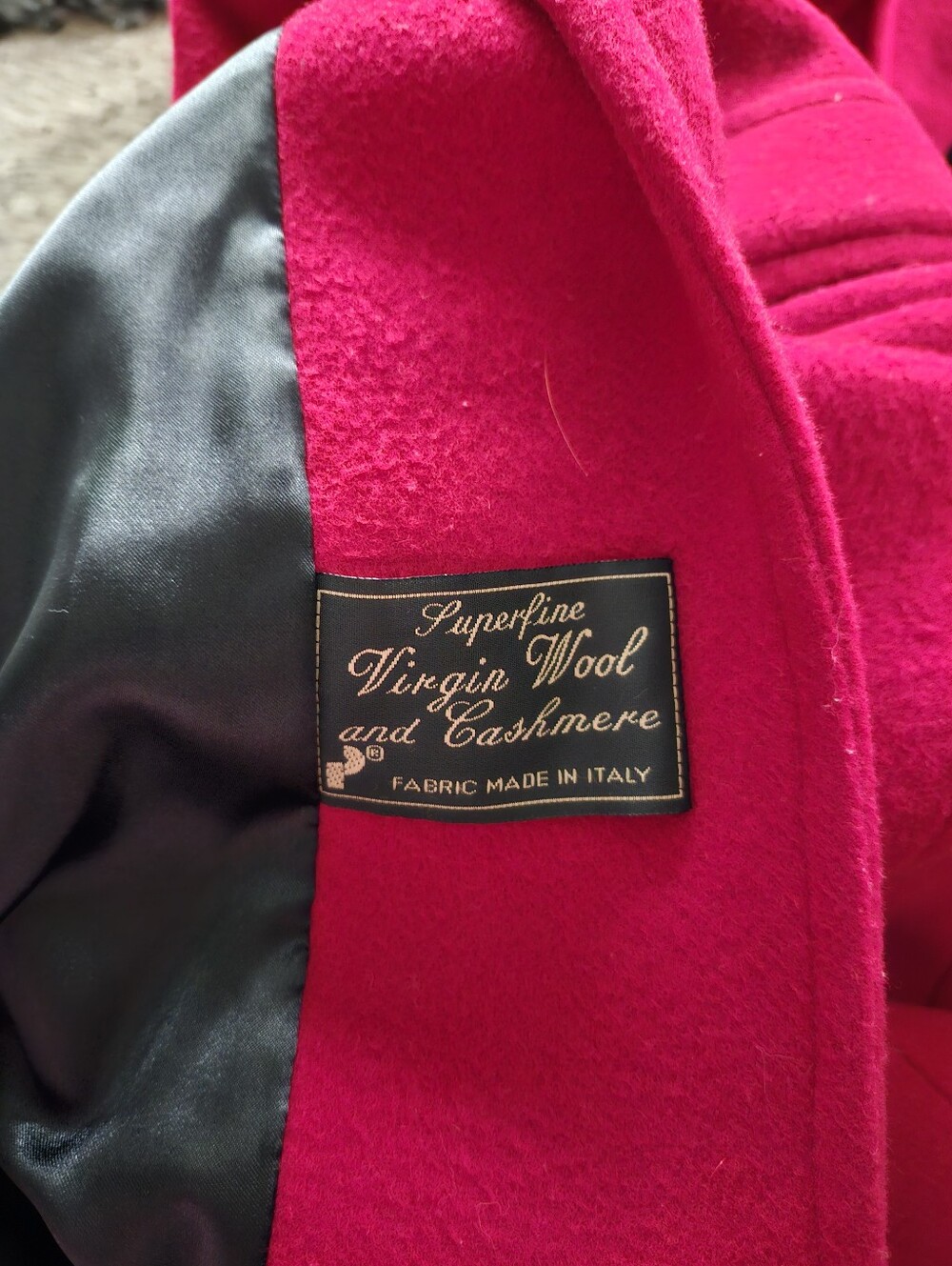 Vintage Stunning Wool/cashmere Classic Red Wool Blend Women's Coat Sz M - Picture 9 of 9